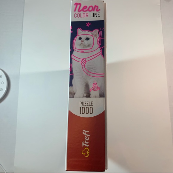 1000 piece Trefl super cats Neon color line puzzle - Picture 3 of 12